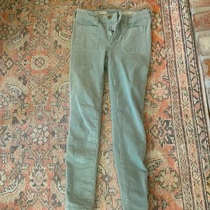 Anthropologie Mint green corduroy - skinny pants